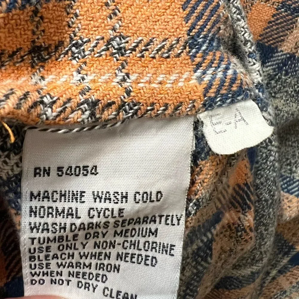 Vintage Bugle Boy Gold Crest Plaid Cotton Shirt / Shacket – Men’s M